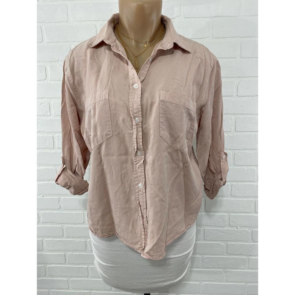 Harper blush pink button-down shirt